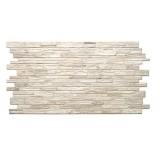 Cumpara ieftin Panou decorativ, PVC, model piatra 3D, nuante crem, 96x48.5 cm, Dms