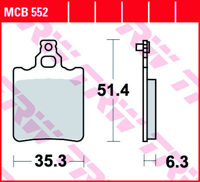 Set placute frana TRW MCB552 - Aprilia AF1 - MX - Pegaso - Red Rose - RS Extrema - Replica - RX - Tuareg 50-125 - Generic Trigger foto