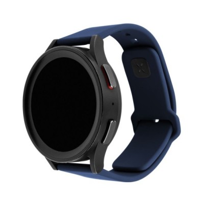 Curea pentru Samsung Galaxy Watch 4/5/Active 2, Huawei Watch GT 3 (42mm)/GT 3 Pro (43mm) - Fixed Silicone Sporty Strap Set - Blue foto