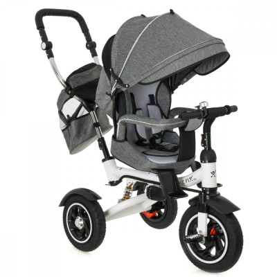 Tricicleta si carucior pentru copii premium trike fix v3 culoare gri foto