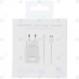 Adaptor de voiaj Huawei SuperCharge 5000mAh incl. Cablu de date USB tip C alb (Blister UE) AP81