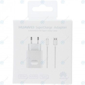 Adaptor de voiaj Huawei SuperCharge 5000mAh incl. Cablu de date USB tip C alb (Blister UE) AP81
