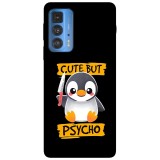 Husa compatibila cu Motorola G20 model Cute but psycho, Silicon, TPU, Viceversa, Transparent, Carcasa