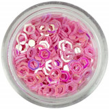 Decora&Aring;&pound;iune pentru unghii - hexagoane roz cu gol &Atilde;&reg;n mijloc