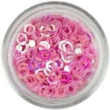 Decora&Aring;&pound;iune pentru unghii - hexagoane roz cu gol &Atilde;&reg;n mijloc, INGINAILS
