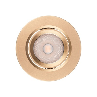 Spot LED incastrat PT 08 70423, 6.5W, lumina neutra, orientabil, auriu mat foto