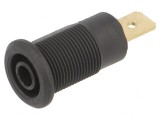 Soclu Banană 4mm 32A Negru Aurit 1kV