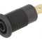 Soclu Banană 4mm 32A Negru Aurit 1kV