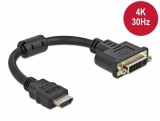 Adaptor HDMI la DVI-D 24+5 pini 4K30Hz T-M 20cm, Delock 65206