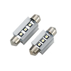 Set 2 Becuri LED Auto 360&deg; Light C5W 41mm, Chip Osram, Canbus, 3 Leduri 250 Lm