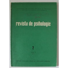 REVISTA DE PSIHOLOGIE , NR. 2 , TOMUL 19 , 1973