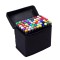 Set 60 markere duble WePro Store, profesionale, subtire si gros, cerneala pe baza de alcool, geanta de depozitare, Multicolore