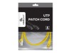 GEMBIRD PP6U, 2M Y , Patch Cord UTP Cat.6, 2m, RJ, 45, 24AWG, CCA, Galben