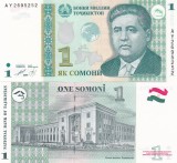 Tajikistan 1 Somoni 1999 P-14a UNC