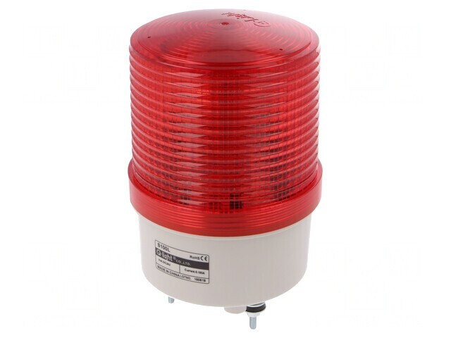 Semnalizator Luminos cu Lumină Continuă și Intermitentă S100L-24-R