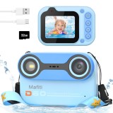 Cumpara ieftin Camera foto subacvatica copii, THD Pixels D60, 18 megapixeli, FullHD 1080p, camera selfie, adancime maxima 3 metri, albastra