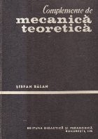 Complemente de mecanica teoretica