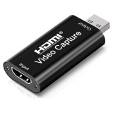 Adaptor HDMI pentru captura video de inalta calitate, conectare USB - Negru