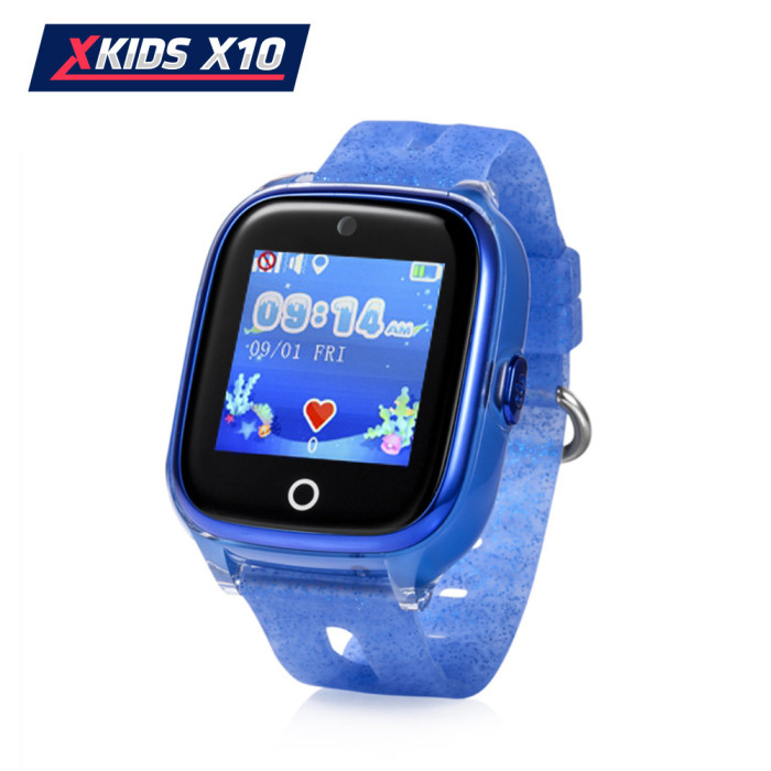Ceas Smartwatch Pentru Copii Xkids X10 Wi-Fi cu Functie Telefon, Localizare GPS, Apel monitorizare, Camera, Pedometru, SOS, IP54, Albastru, Cartela SI