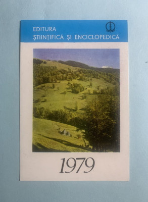 Calendar 1979 editura științifică si enciclopedică foto