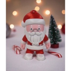 Moș Crăciun 3D printat &ndash; Figurină decorativă 7 cm