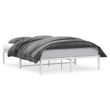 Cumpara ieftin Cadru pat metalic, alb, 135x190 cm