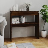 VidaXL Măsuță consolă, stejar maro, 80x30x80 cm, lemn prelucrat