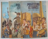 POVESTIRI ISTORICE PENTRU COPII SI SCOLARI , SOIMI AI PATRIEI SI PIONERI , VOLUMELE I - III de DUMITRU ALMAS , 1987 *PREZINTA URME DE UZURA