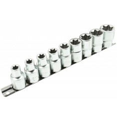 Set de 9 chei tip torx, 1 2 E10-E24 VERKE