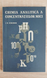 Chimia Analitică a Concentrațiilor Mici, I.M. Korenman, 1969, Editura Tehnica, 166 pagini, Chimie Analitică, Carte Stiinta