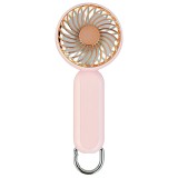 Techsuit - Handheld Fan (A217) - USB Rechargeable, Three Speeds, 1200mAh - Gold Pink
