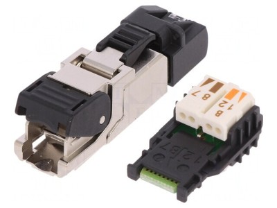 Mufă RJ45 8P8C Cat 6a Ecranat cu Capac de Protecție Aurit foto