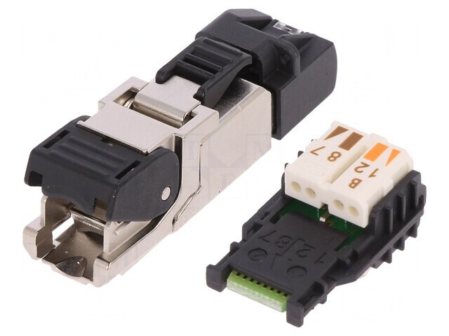 Mufă RJ45 8P8C Cat 6a Ecranat cu Capac de Protecție Aurit
