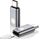 Adaptor de incarcare rapida si transfer de date 480 Mbps din Iphone- Laptop, conectori USB Type-C la Lightning Salestore.ro&reg;, 35 W, Aliaj de aluminiu