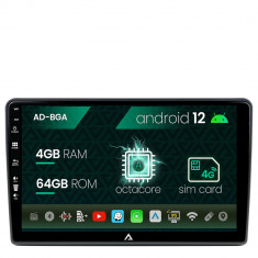 Navigatie Volkswagen Skoda Seat, Android 12, Passat B5 Golf IV Sharan T4-T5 Jetta Polo, Android 12, A-Octacore 4GB RAM + 64GB ROM, 9 Inch - AD-BGA9004