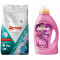 Detergent pudra pentru rufe albe Active, sac 5kg, 68 spalari + Balsam de rufe Active Happy Day, 1.5 litri, 60 spalari