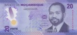 Bancnota Mozambic 20 Meticais 2024 - PNew UNC ( polimer )