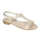 Sandale dama casual din piele naturala Bej Lac LS16LB1 Marimea 39