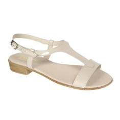 Sandale dama casual din piele naturala Bej Lac LS16LB1 Marimea 39