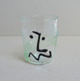 Pahar Picasso sticla manuala de Murano vintage