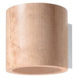 Lampă De Perete Orbis Din Lemn Natural, Cu 1 Bec Cilindric Scandinav, De Interior.