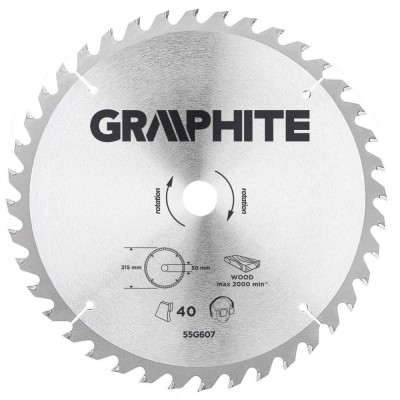 Disc circular 315 x 30 mm, 40 dinti 55H607 foto