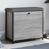 Cumpara ieftin Bancă de pantofi cu sertar rabatabil, gri sonoma, 62x32x56 cm
