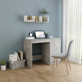 Birou, gri beton, 100x50x76 cm, lemn prelucrat