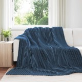 vidaXL Pături de aruncat 6 pcs Albastru marin 270 x 240 cm Molton 42016884