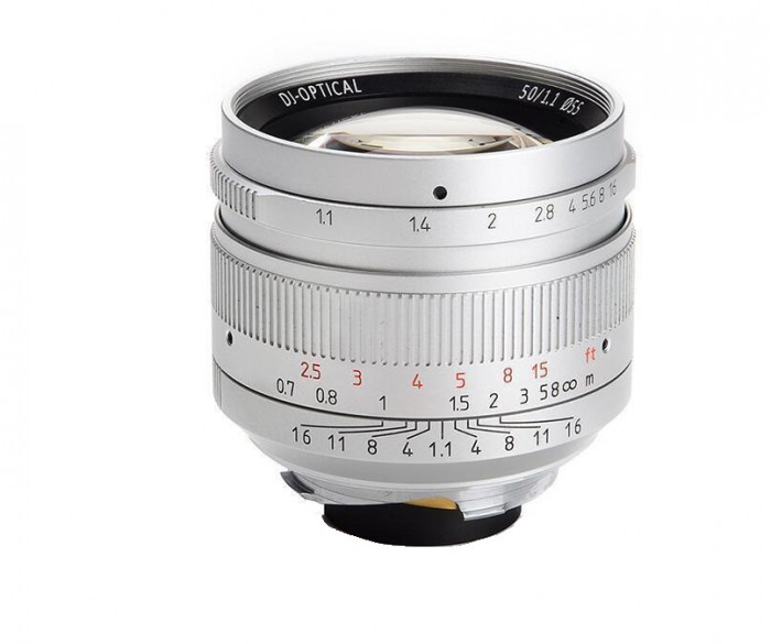 Obiectiv manual 7Artisans 50mm F1.1 Silver pentru Leica M-mount