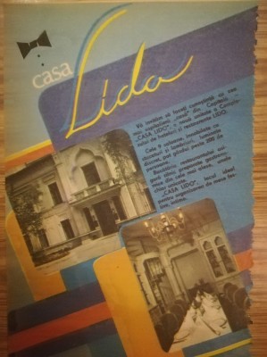 1989 Reclamă LIDO Bucuresti restaurant comunism turism stil de viata 24x15,5 foto