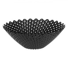 Bol Fructe, Model Impletit, Plastic, Negru, 34.5x12cm