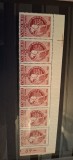 Romania MNH 1958 - 40 de ani de la Luptele muncitoresti dec 1918- LP 468 X6 (straif margine de coala)