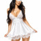 Desu Sexy Eve Chemise White - Alb, S/M